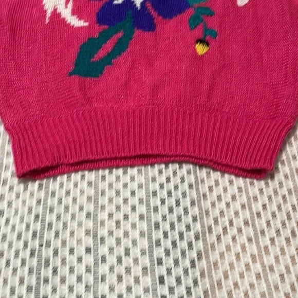Vintage 80s Jaclyn Smith Knit Pink Sweater - Picture 10 of 16